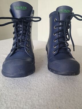 Rain Boots Ralph Lauren LAUREN  Mikenna-Bo-Rai in Navy rubber and Green